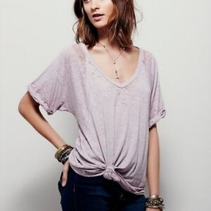 Free People Burnout Free Fallin Tee Vintage Lavender Pink Oversized Fit